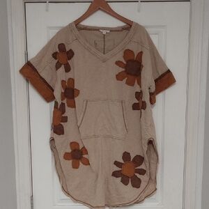 Oli & Hali Tan Cotton Top